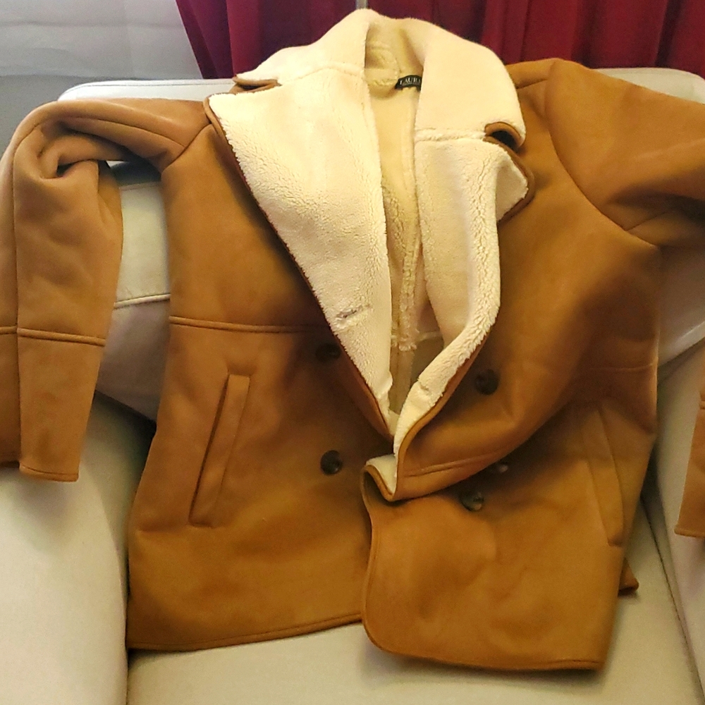 Ralph Lauren Shearing Elongated Peacoat